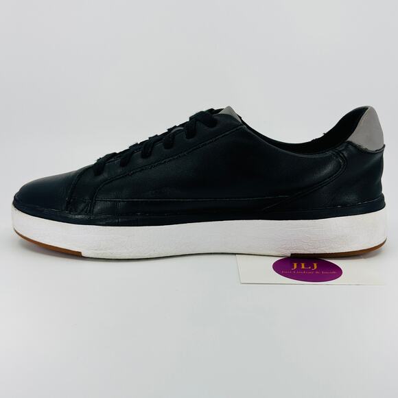 Kizik Men's Vegas Black Leather Slip On Hands Free Sneakers Size 8 Wide (EE) - Picture 8 of 11